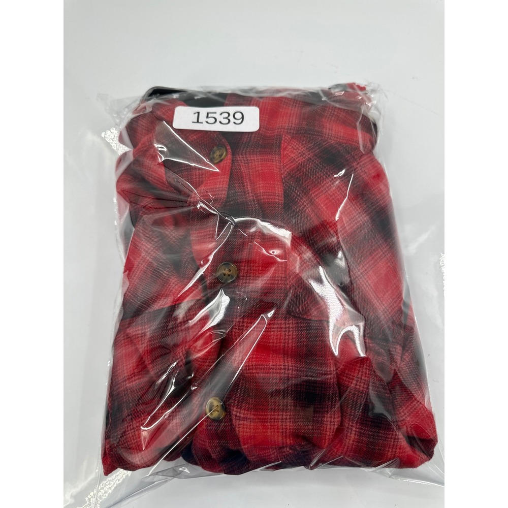No Boundaries Red Black Plaid Hooded Shirt Jacket XL 15-17 Sherpa Hood - Picture 7 of 7